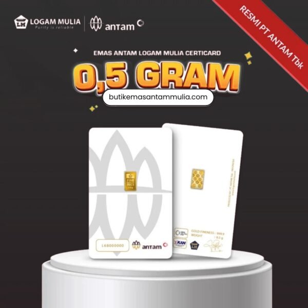 Emas ANTAM Logam Mulia Certicard - 0,5 gr