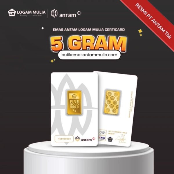 Emas ANTAM Logam Mulia Certicard - 5 gr | PROMO TERBATAS PRODUKSI 2026